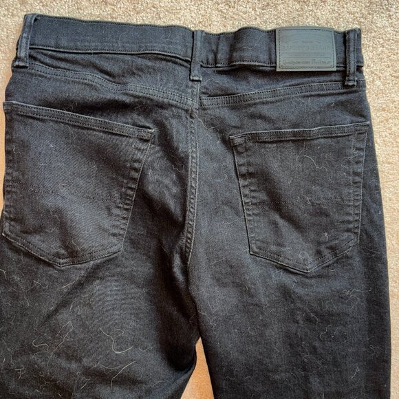 NWOT Men's Lucky Brand 410 Black Athletic Straight Fit Jeans 33x34 - Picture 3 of 7